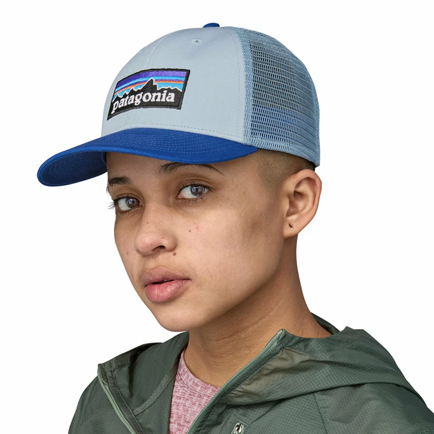 Patagonia P-6 Logo LoPro Trucker Hat - Steam Blue 5 Patagonia P-6 Logo LoPro Trucker Hat - Steam Blue - Image 3