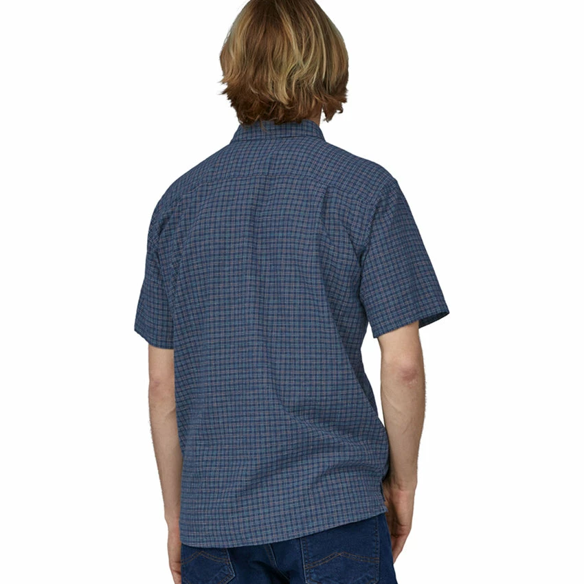 Patagonia Men's Back Step Shirt - Rainfall Plaid: Stone Blue 7 Patagonia Men's Back Step Shirt - Rainfall Plaid: Stone Blue - Image 5