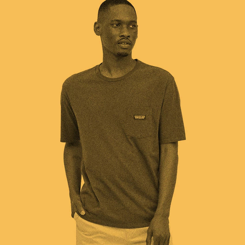 Patagonia Men's Regenerative Organic Certified Cotton LW Pocket Tee - Ink Black 5 Patagonia Men's Regenerative Organic Certified Cotton LW Pocket Tee - Ink Black - Image 3