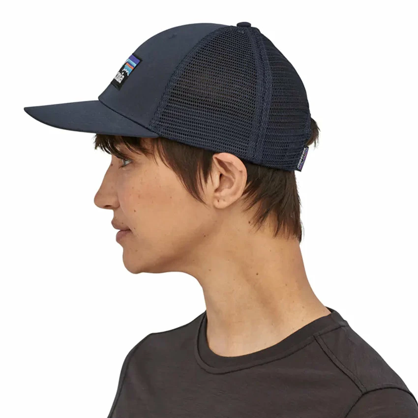 Patagonia P-6 Logo LoPro Trucker Hat - Navy Blue 7 Patagonia P-6 Logo LoPro Trucker Hat - Navy Blue - Image 5
