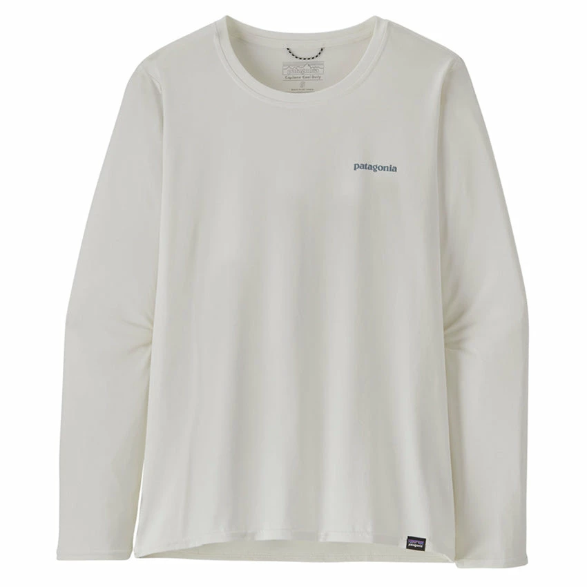 Patagonia Women's LS Capilene Cool Daily Graphic Shirt - Waters - Boardshort Logo Light Plume Grey: White 4 Patagonia Women's LS Capilene Cool Daily Graphic Shirt - Waters - Boardshort Logo Light Plume Grey: White - Image 2
