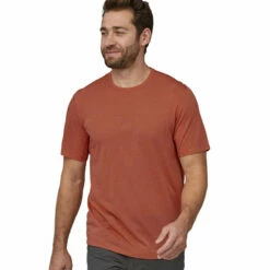 Patagonia Men's Capilene Cool Trail Shirt - Quartz Coral -Brokedown Palace Shop Patagonia SSCapCoolTrailShirt QZCO 04