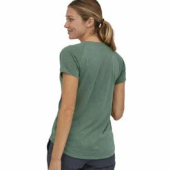 Patagonia Women's Capilene Cool Trail Shirt - Hemlock Green 11 Patagonia Women's Capilene Cool Trail Shirt - Hemlock Green -Brokedown Palace Shop Patagonia WSSCapCoolTrailShirt HMKG 05