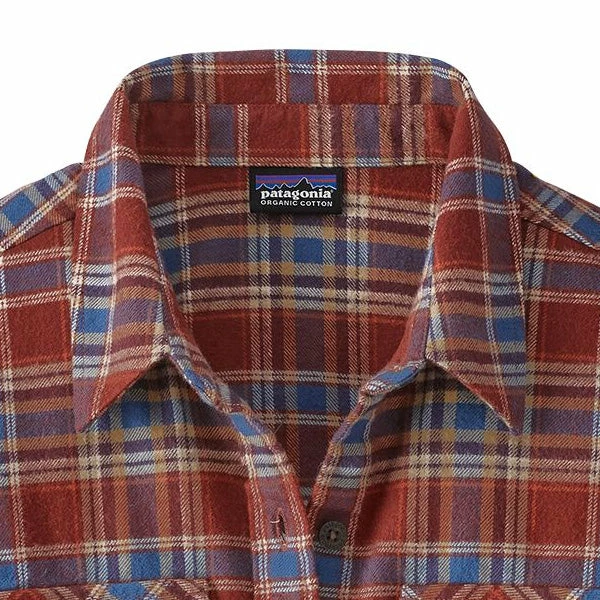 Patagonia Women's LS Organic Cotton Fjord Flannel Shirt - Ice Fjord: Fox Red 4 Patagonia Women's LS Organic Cotton Fjord Flannel Shirt - Ice Fjord: Fox Red - Image 2