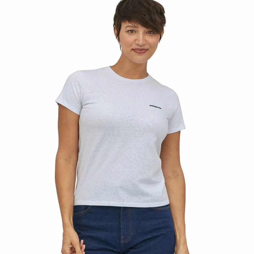 Patagonia Women's P-6 Logo Responsibili-Tee - White 4 Patagonia Women's P-6 Logo Responsibili-Tee - White - Image 2