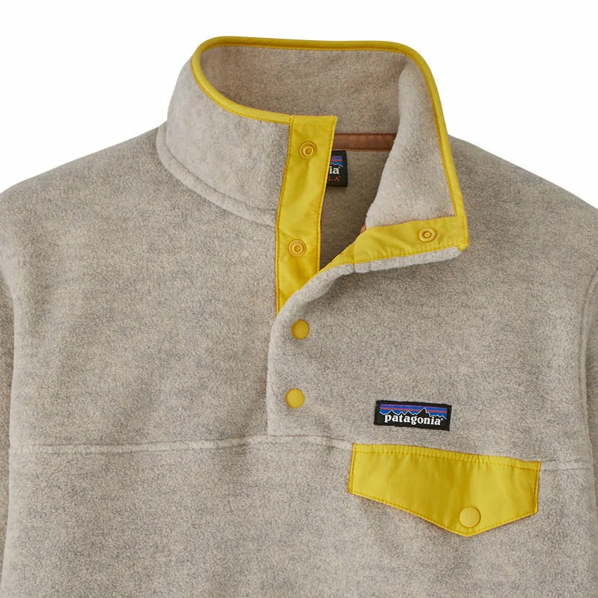 Patagonia Women's LW Synchilla Snap-T Fleece Pullover - Oatmeal Heather W/Shine Yellow 4 Patagonia Women's LW Synchilla Snap-T Fleece Pullover - Oatmeal Heather W/Shine Yellow - Image 2