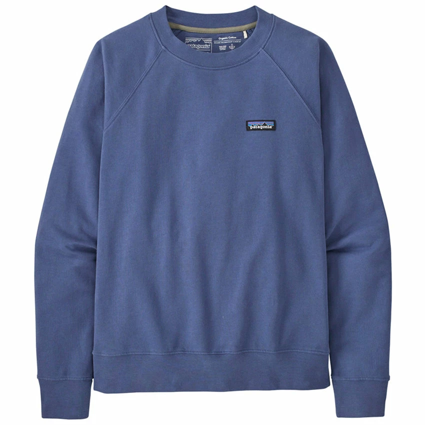 Patagonia Women's P-6 Logo Label Organic Crew Sweatshirt - Current Blue 3 Patagonia Women's P-6 Logo Label Organic Crew Sweatshirt - Current Blue