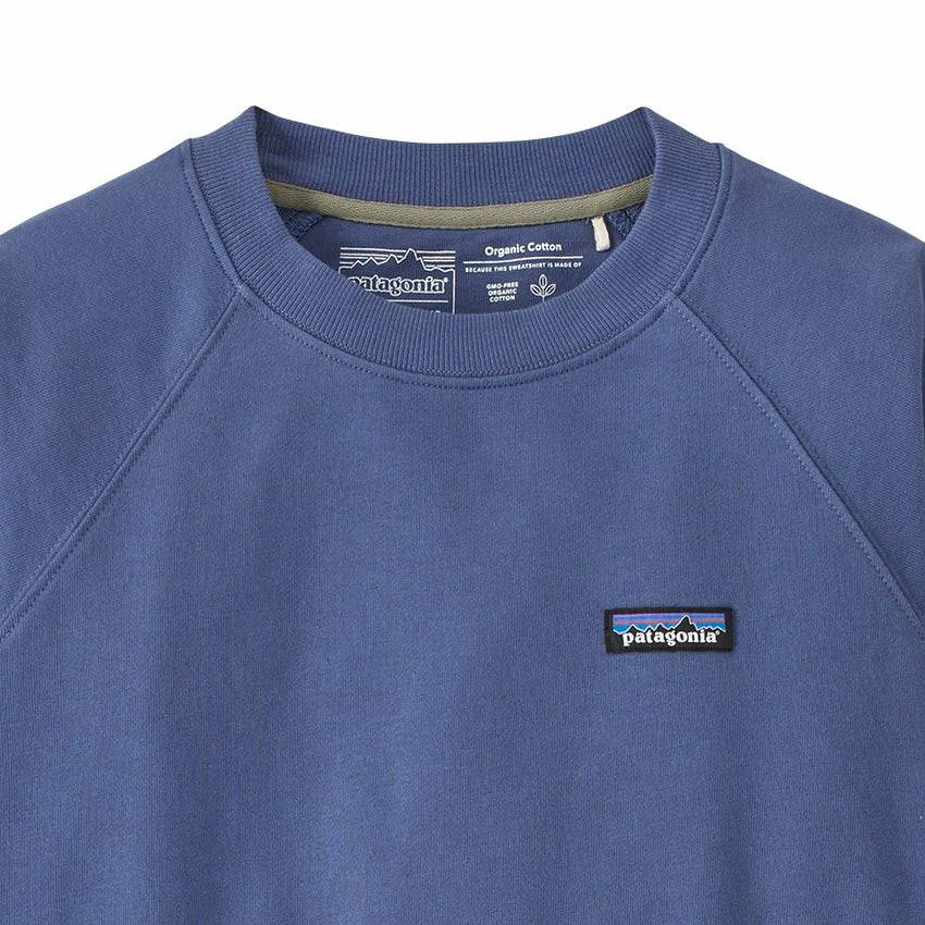 Patagonia Women's P-6 Logo Label Organic Crew Sweatshirt - Current Blue 4 Patagonia Women's P-6 Logo Label Organic Crew Sweatshirt - Current Blue - Image 2