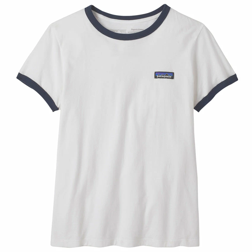 Patagonia Women's P-6 Label Organic Ringer Tee - White 3 Patagonia Women's P-6 Label Organic Ringer Tee - White