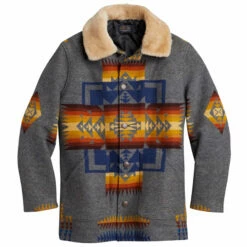 Pendleton Brownsville Coat - Chief Joseph Dark Grey