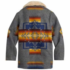 Pendleton Brownsville Coat - Chief Joseph Dark Grey -Brokedown Palace Shop Pendleton AW22 Brownsville ChiefJosephDarkGrey 04
