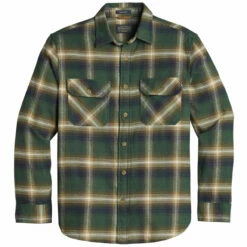 Pendleton Burnside Flannel Shirt - Green/Navy/Olive Plaid