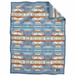 Pendleton Jacquard Crib Baby Blanket - Chief Joseph Slate