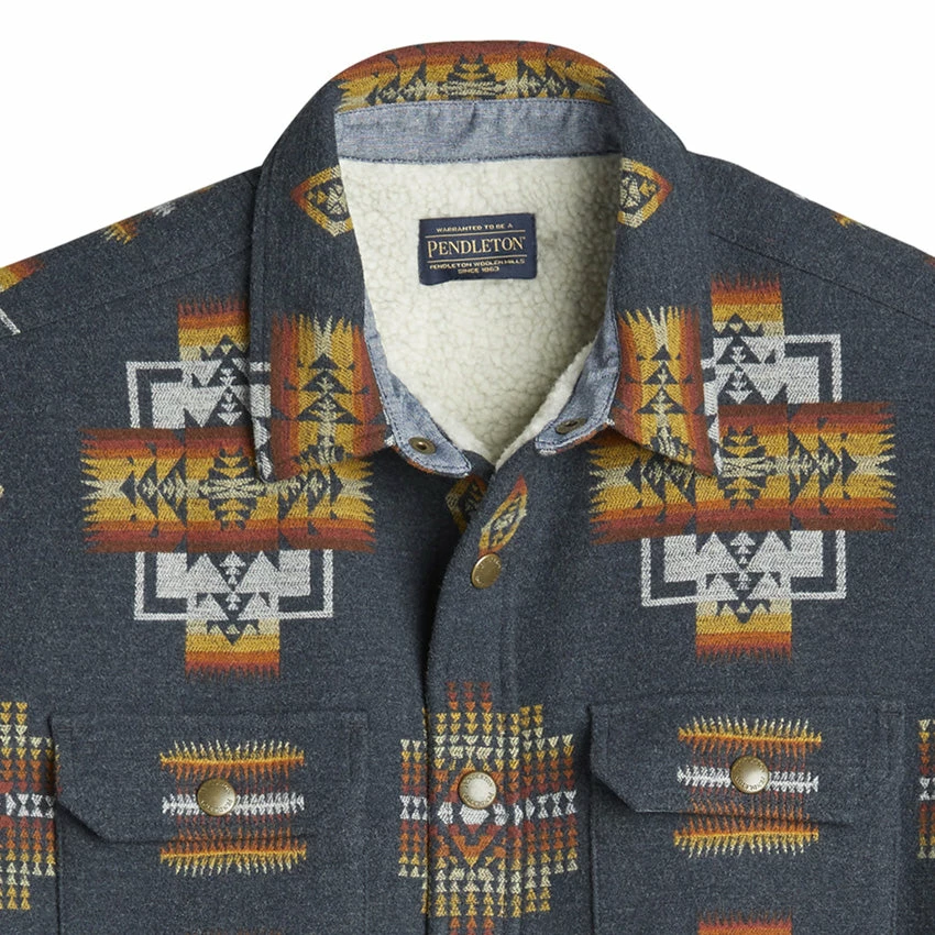 Pendleton Sherpa Lined Shirt Jacket - Chief Joseph Navy 4 Pendleton Sherpa Lined Shirt Jacket - Chief Joseph Navy - Image 2
