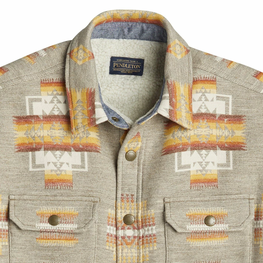 Pendleton Sherpa Lined Shirt Jacket - Chief Joseph Tan 4 Pendleton Sherpa Lined Shirt Jacket - Chief Joseph Tan - Image 2