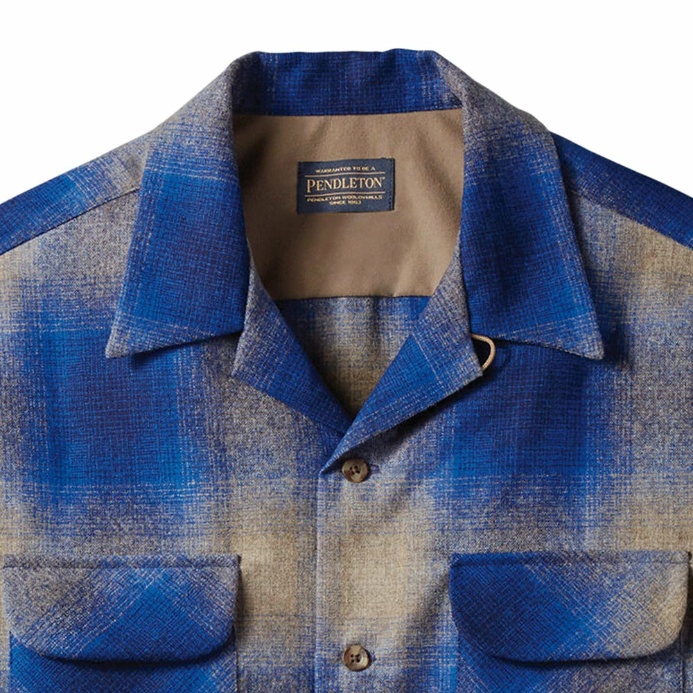 Pendleton Classic Board Shirt - Tan / Blue Ombre 4 Pendleton Classic Board Shirt - Tan / Blue Ombre - Image 2
