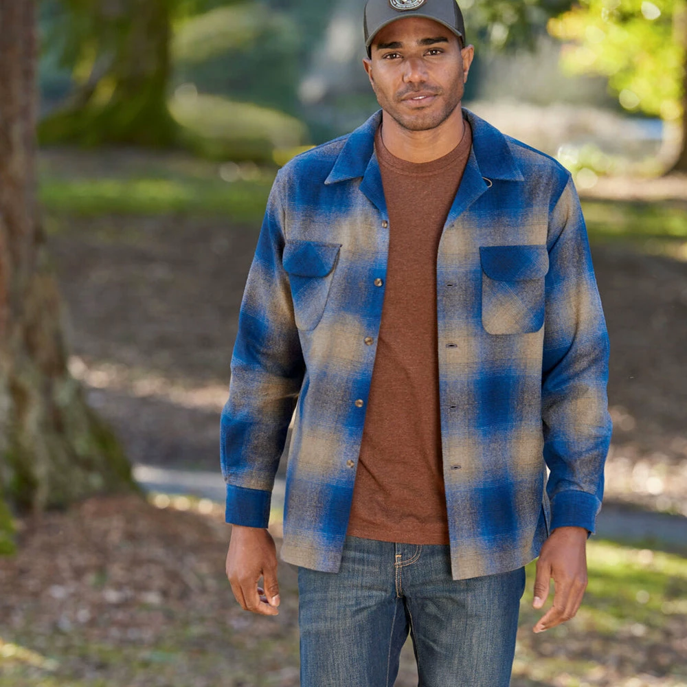 Pendleton Classic Board Shirt - Tan / Blue Ombre 7 Pendleton Classic Board Shirt - Tan / Blue Ombre - Image 5