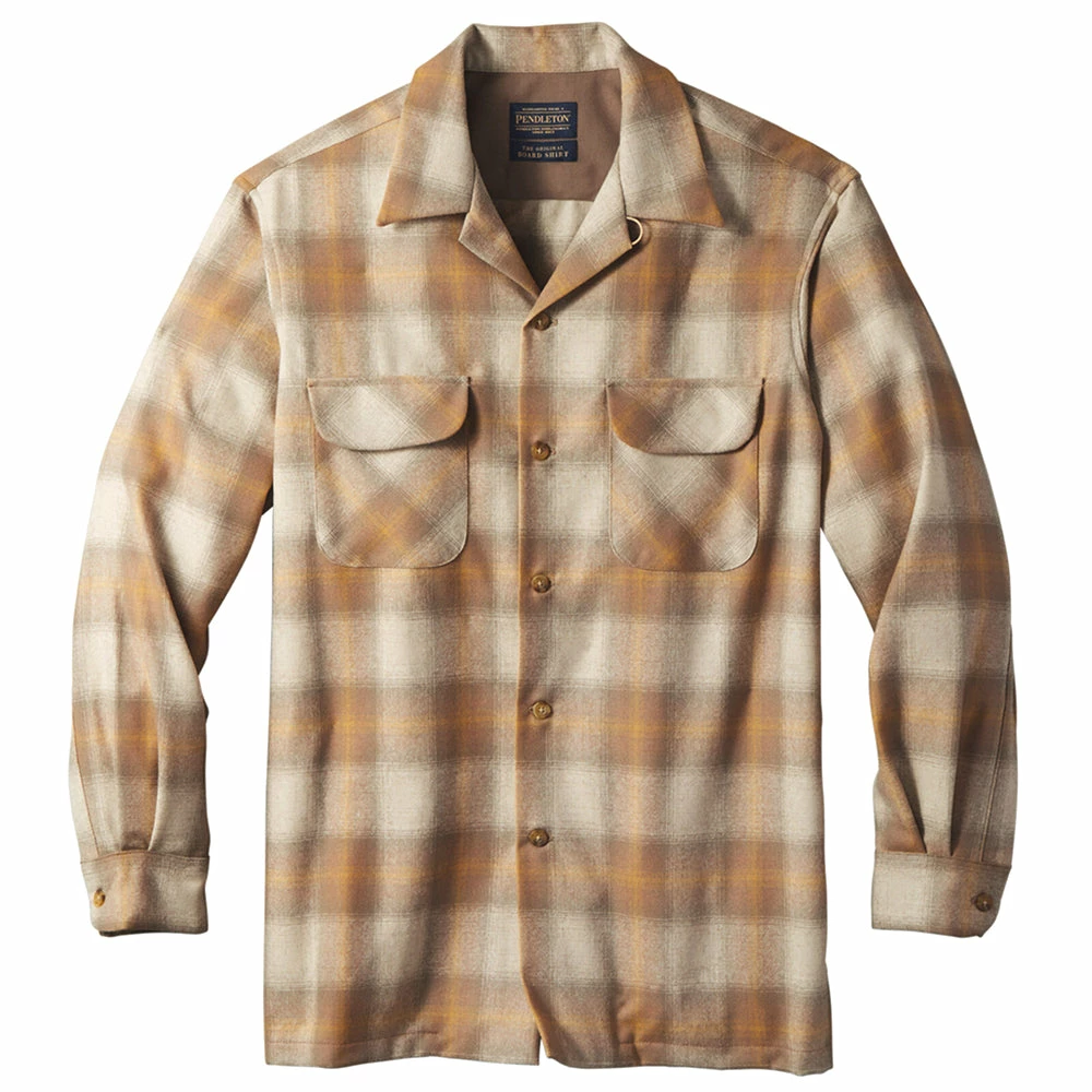 Pendleton Classic Board Shirt - Tan / Gold Plaid 3 Pendleton Classic Board Shirt - Tan / Gold Plaid