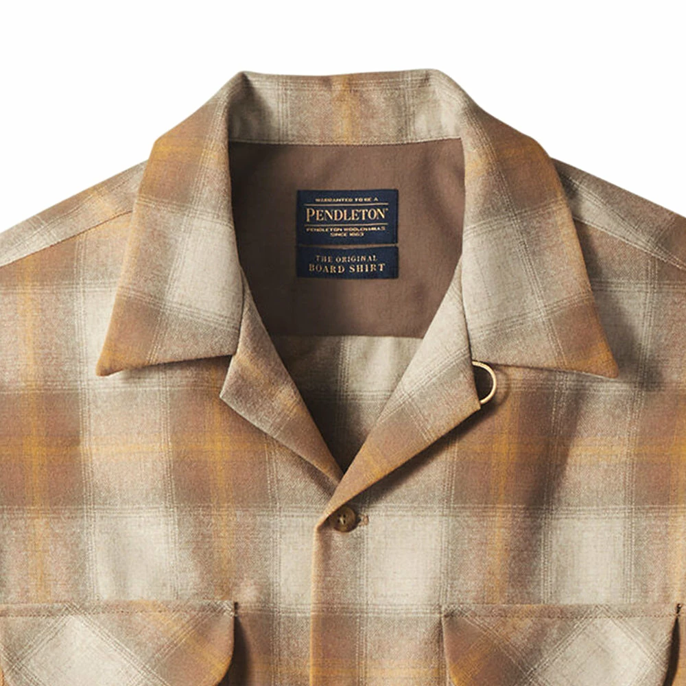 Pendleton Classic Board Shirt - Tan / Gold Plaid 4 Pendleton Classic Board Shirt - Tan / Gold Plaid - Image 2