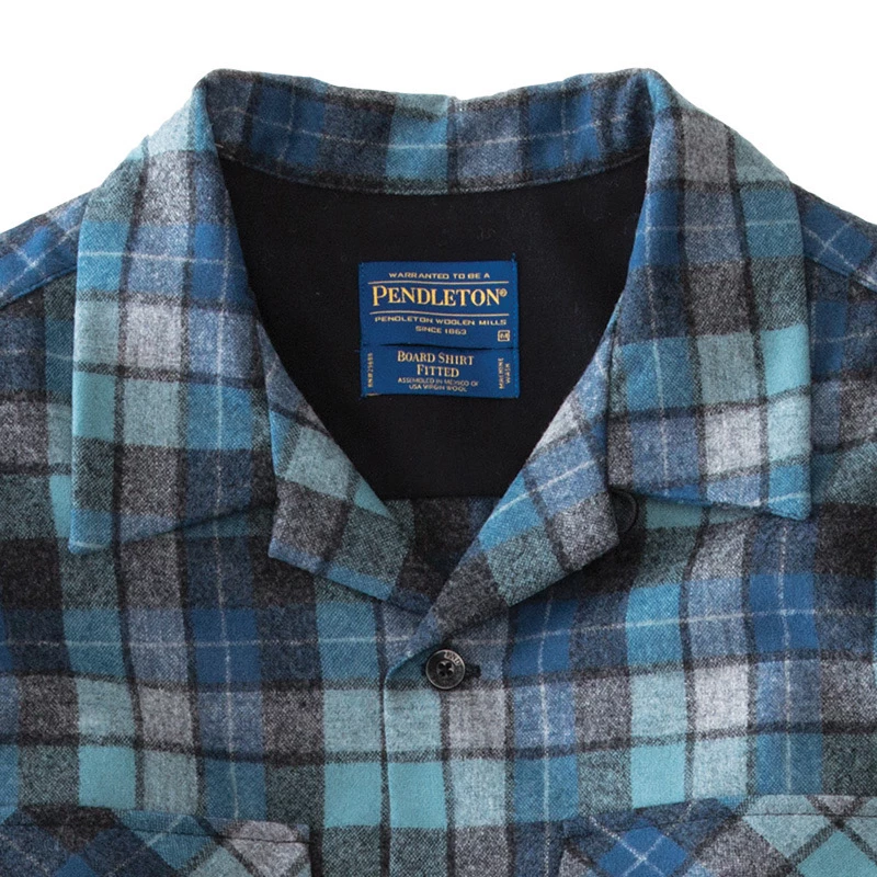 Pendleton Fitted Board Shirt - Beach Boys Blue Original Surf Plaid 4 Pendleton Fitted Board Shirt - Beach Boys Blue Original Surf Plaid - Image 2