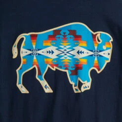 Pendleton Tucson Bison Graphic Tee - Midnight Navy/Multi -Brokedown Palace Shop Pendleton GraphicTee TucsonBisonBlue 04