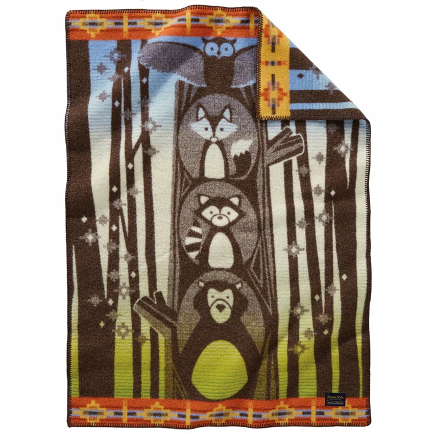 Pendleton Jacquard Crib Baby Blanket - Woodland Neighbours Multi 3 Pendleton Jacquard Crib Baby Blanket - Woodland Neighbours Multi