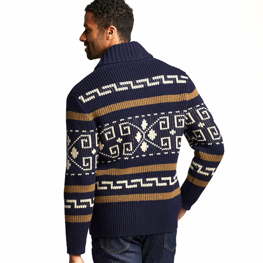 Pendleton Original Westerley Cardigan - Navy/Brown 7 Pendleton Original Westerley Cardigan - Navy/Brown - Image 5