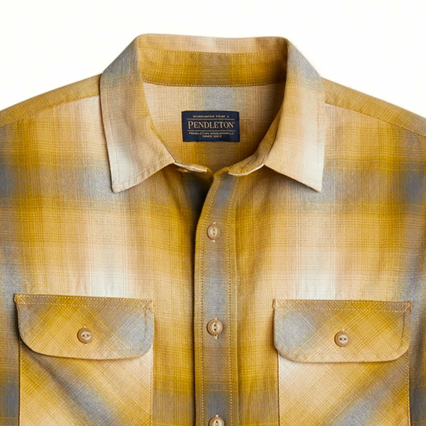 Pendleton Plaid Beach Shack Shirt - Flax/Grey Ombre 4 Pendleton Plaid Beach Shack Shirt - Flax/Grey Ombre - Image 2