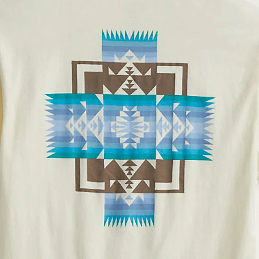 Pendleton Chief Joseph Graphic Tee - Natural/Light Blue 5 Pendleton Chief Joseph Graphic Tee - Natural/Light Blue - Image 3
