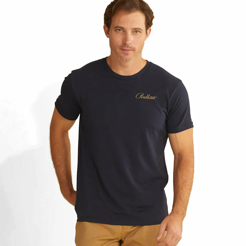 Pendleton Chief Joseph Graphic Tee - Midnight Navy/Light Orange 5 Pendleton Chief Joseph Graphic Tee - Midnight Navy/Light Orange - Image 3