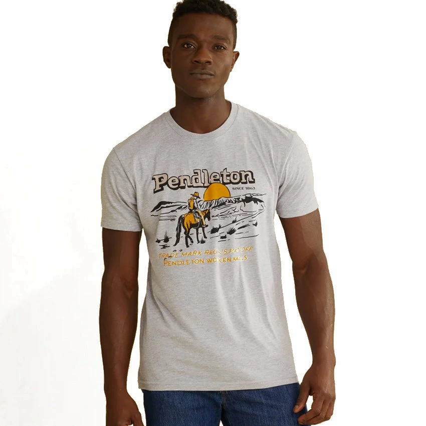 Pendleton Westbound Graphic Tee - Heather Grey/Black 4 Pendleton Westbound Graphic Tee - Heather Grey/Black - Image 2
