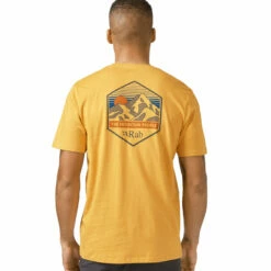 Rab Men's Stance Mountain Peak Tee - Sahara -Brokedown Palace Shop Rab SS23 MsPeakMountainTee Sahara 05