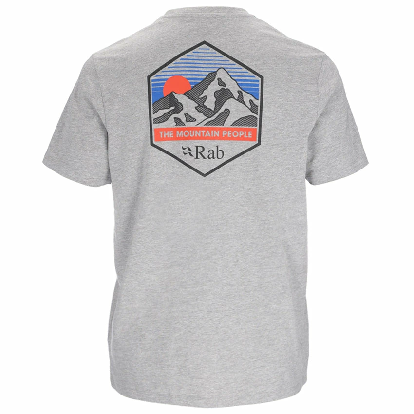 Rab Men's Stance Mountain Peak Tee - Grey Marl 3 Rab Men's Stance Mountain Peak Tee - Grey Marl