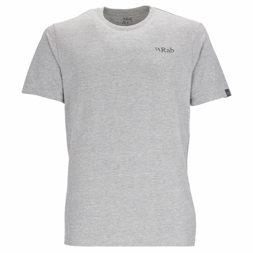 Rab Men's Stance Mountain Peak Tee - Grey Marl 5 Rab Men's Stance Mountain Peak Tee - Grey Marl - Image 3