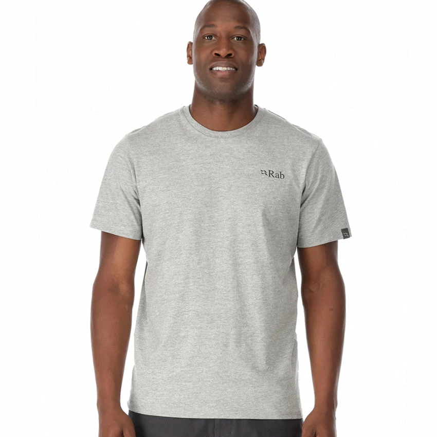 Rab Men's Stance Mountain Peak Tee - Grey Marl 6 Rab Men's Stance Mountain Peak Tee - Grey Marl - Image 4
