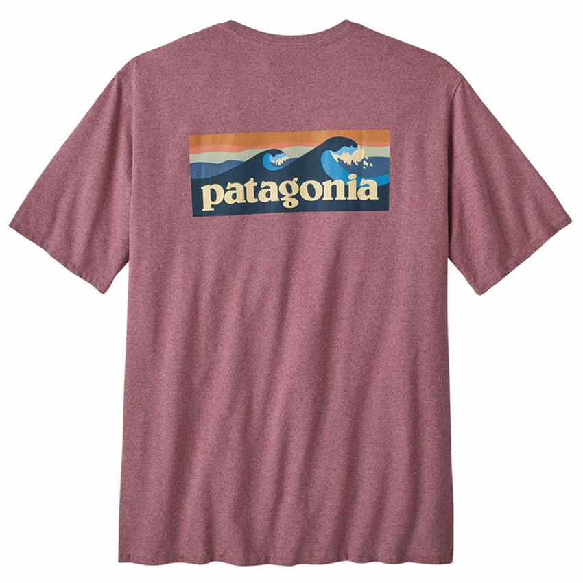 Patagonia Men's Boardshort Logo Pocket Responsibili-Tee - Evening Mauve 3 Patagonia Men's Boardshort Logo Pocket Responsibili-Tee - Evening Mauve