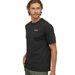 Patagonia Men's P-6 Logo Responsibili-Tee - Black -Brokedown Palace Shop SS23 Patagonia P6ResponsibiliTee BLK 01