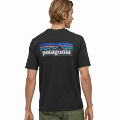 Patagonia Men's P-6 Logo Responsibili-Tee - Black -Brokedown Palace Shop SS23 Patagonia P6ResponsibiliTee BLK 02