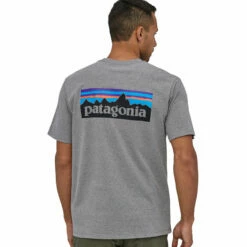 Patagonia Men's P-6 Logo Responsibili-Tee - Gravel Heather -Brokedown Palace Shop SS23 Patagonia P6ResponsibiliTee GLH 02