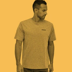 Patagonia Men's P-6 Logo Responsibili-Tee - Surfboard Yellow -Brokedown Palace Shop SS23 Patagonia P6ResponsibiliTee SUYE 01
