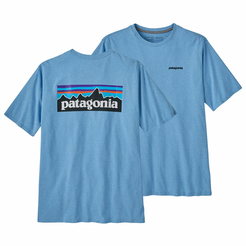 Patagonia Men's P-6 Logo Responsibili-Tee - Lago Blue 3 Patagonia Men's P-6 Logo Responsibili-Tee - Lago Blue