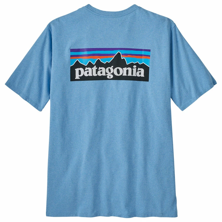 Patagonia Men's P-6 Logo Responsibili-Tee - Lago Blue 5 Patagonia Men's P-6 Logo Responsibili-Tee - Lago Blue - Image 3