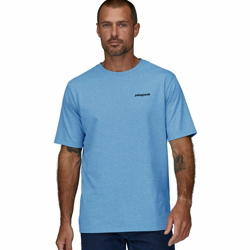 Patagonia Men's P-6 Logo Responsibili-Tee - Lago Blue 6 Patagonia Men's P-6 Logo Responsibili-Tee - Lago Blue - Image 4