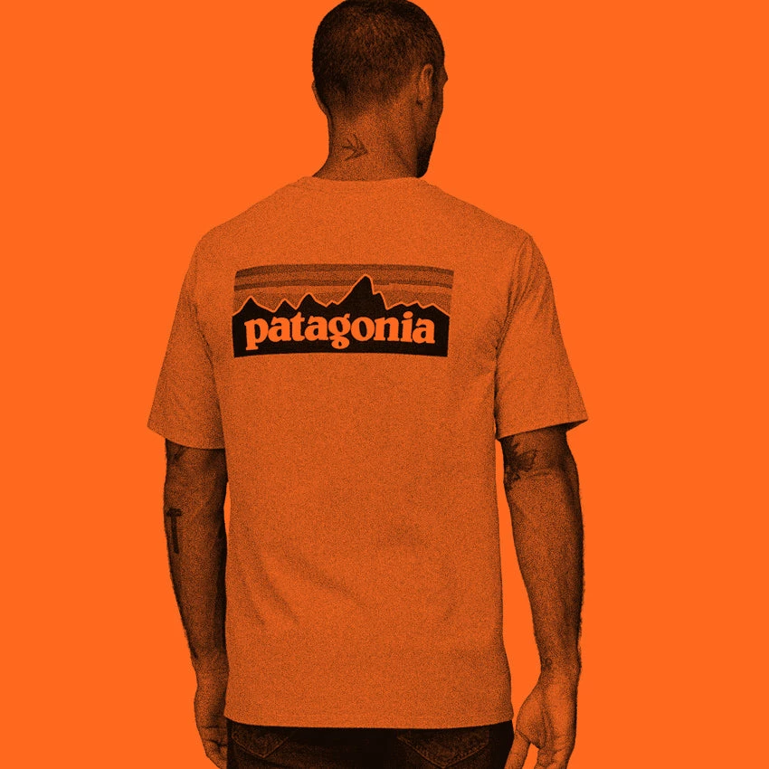 Patagonia Men's P-6 Logo Responsibili-Tee - Quartz Coral 7 Patagonia Men's P-6 Logo Responsibili-Tee - Quartz Coral - Image 5
