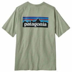 Patagonia Men's P-6 Logo Responsibili-Tee - Salvia Green -Brokedown Palace Shop SS23 Patagonia P6Tee SLVG 02