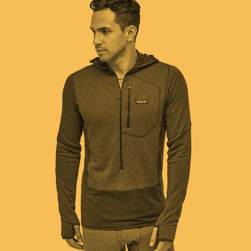 Patagonia Men's R1 Pullover Hoody - Wavy Blue 4 Patagonia Men's R1 Pullover Hoody - Wavy Blue - Image 2