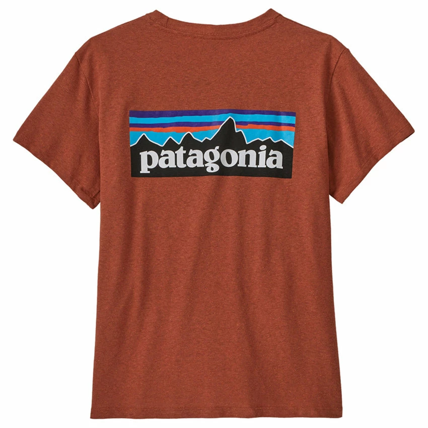 Patagonia Women's P-6 Logo Responsibili-Tee - Quartz Coral 4 Patagonia Women's P-6 Logo Responsibili-Tee - Quartz Coral - Image 2